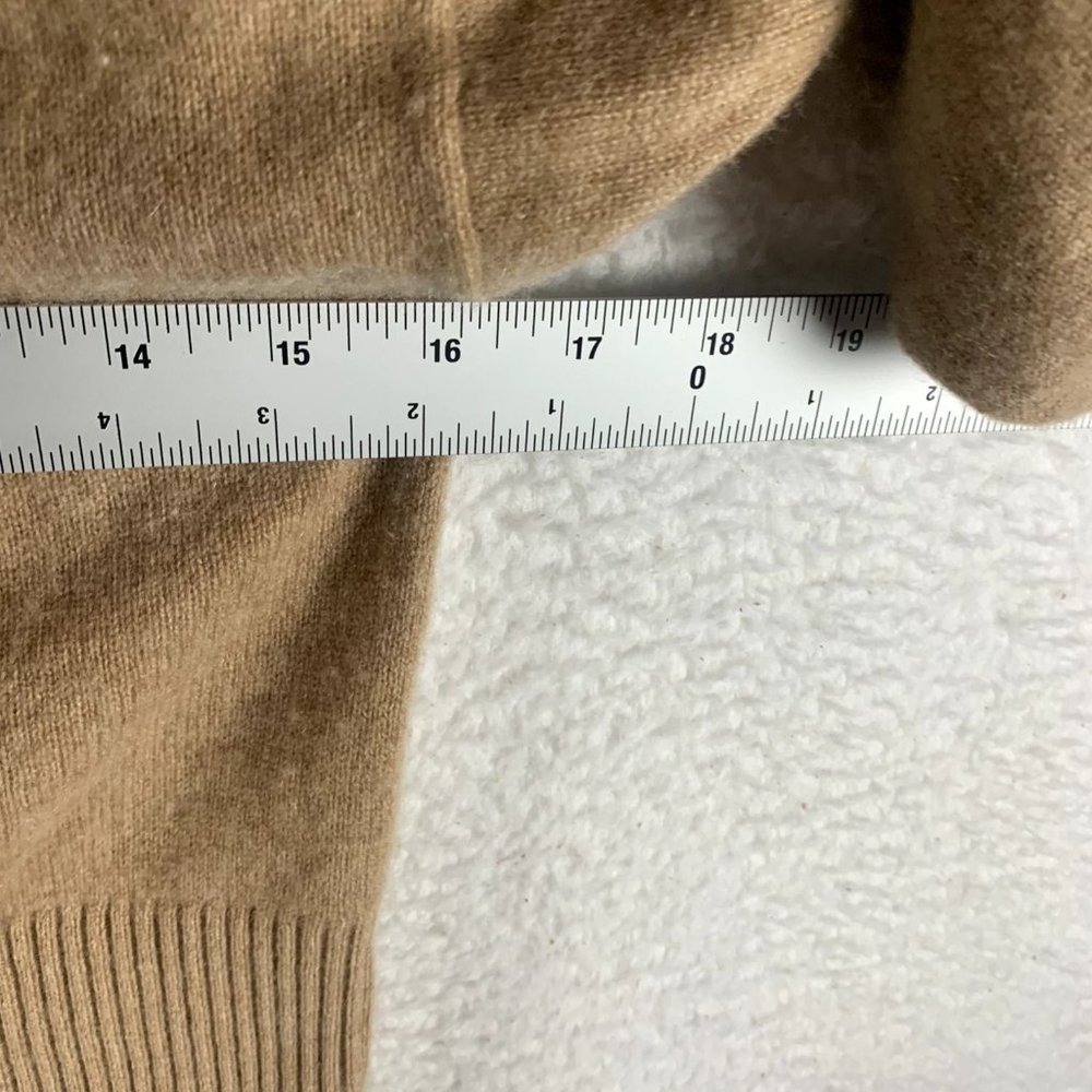 Anthropologie Cashmere Collection Women's Cowl Neck Top Tan Sweater Size XS 8635 - Picture 3 of 8